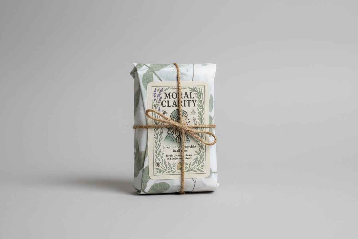 Eco friendly handmade soap. ‘Moral Clarity’