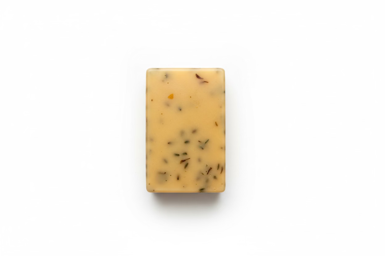 Lavender honey soap white background 