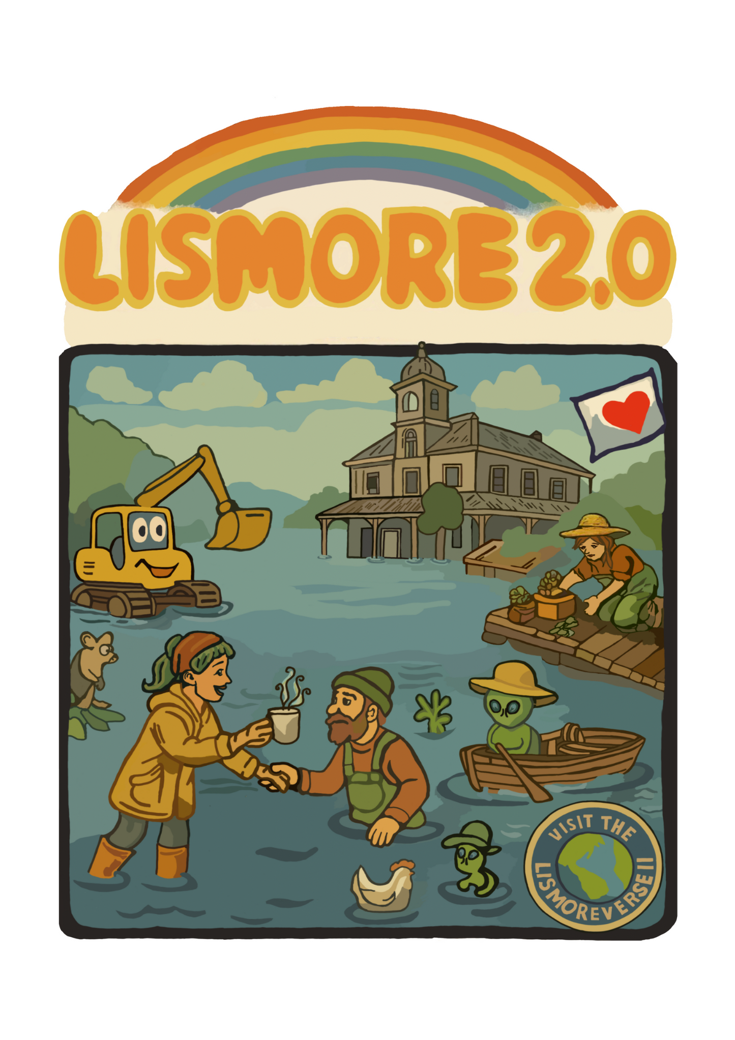 Lismore 2.0: The Psychedelic Survival Tee. Organic Cotton