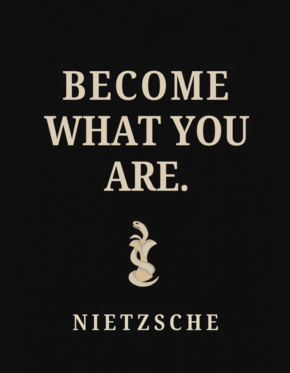 Become What You Are – Nietzsche Tee. Organic cotton. Men’s S-3XL