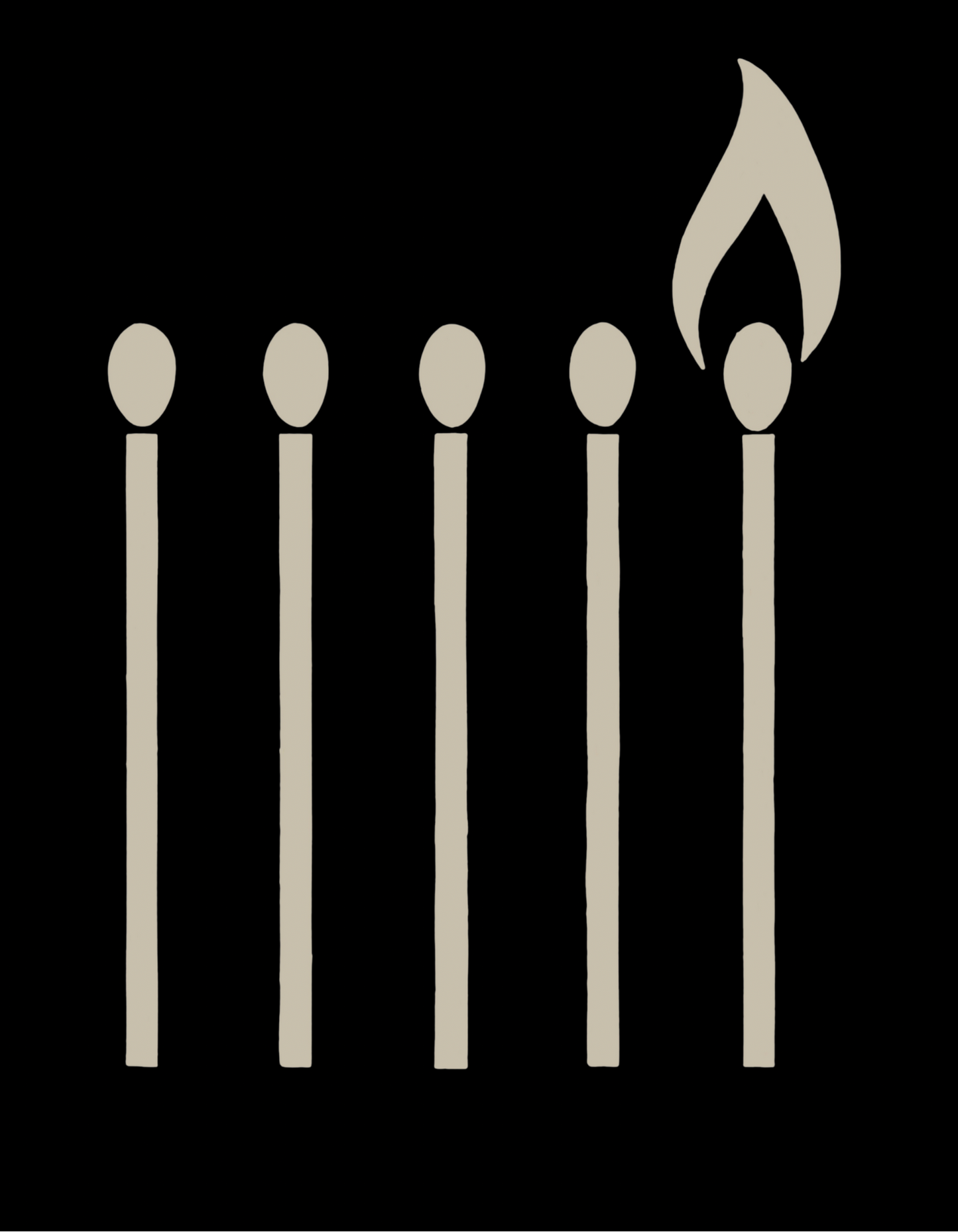 One Match Still Burns Tee – Minimalist Resistance Edition