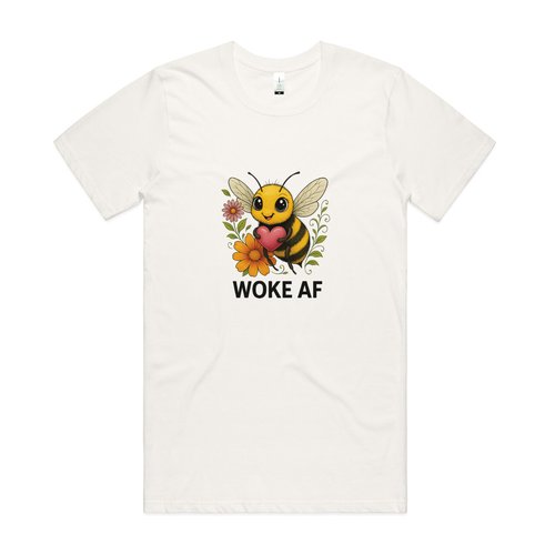 Woke AF – Bee Edition (Organic Cotton Tee)