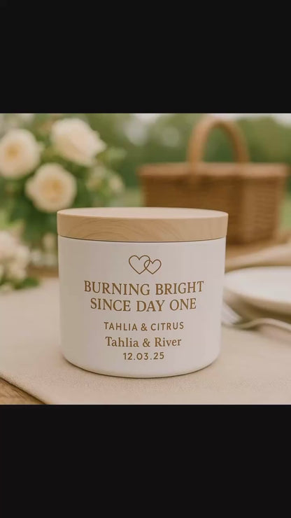 Personalised Wedding Favour Candles – Hive Homewares (Min. 24)