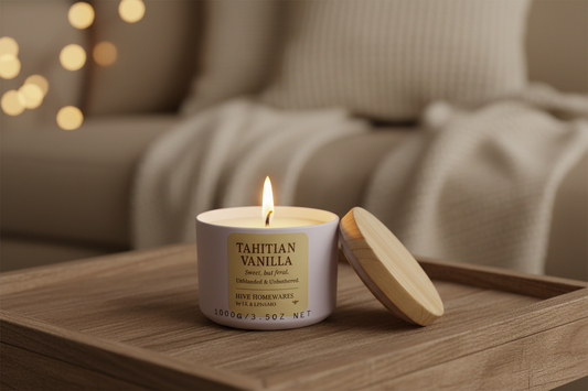 Vanilla candle cosy background